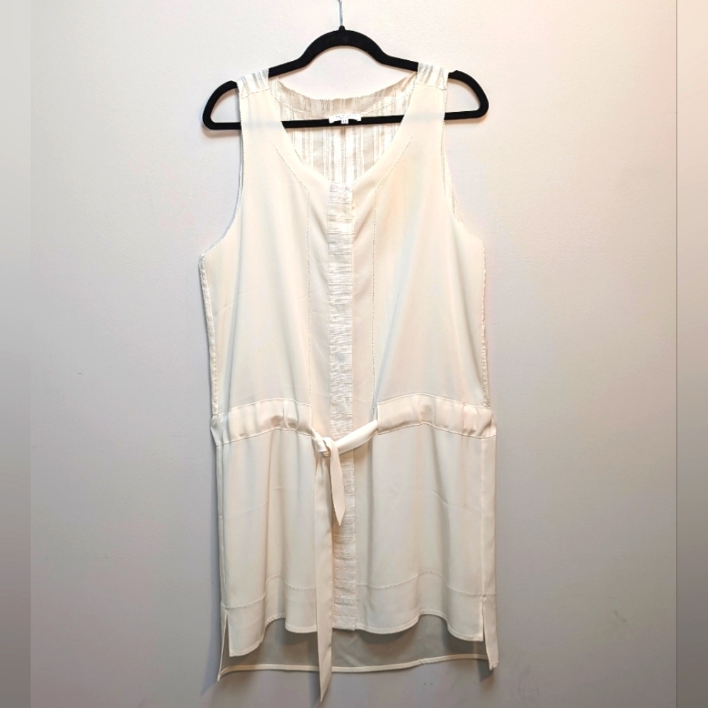 rag & bone Cream Sleeveless Mini Dress